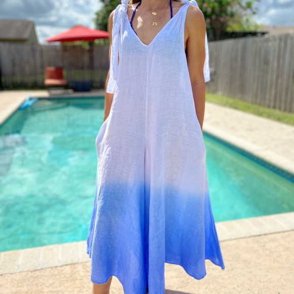 Venti6 Pants - Italian linen ombre jumpsuit
